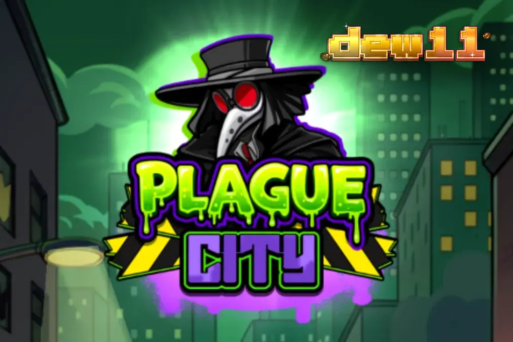 Tampilan visual slot Plague City dengan tema apokaliptik yang mencekam